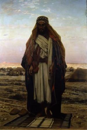 Stefano Ussi La prieghiera nel deserto oil painting image